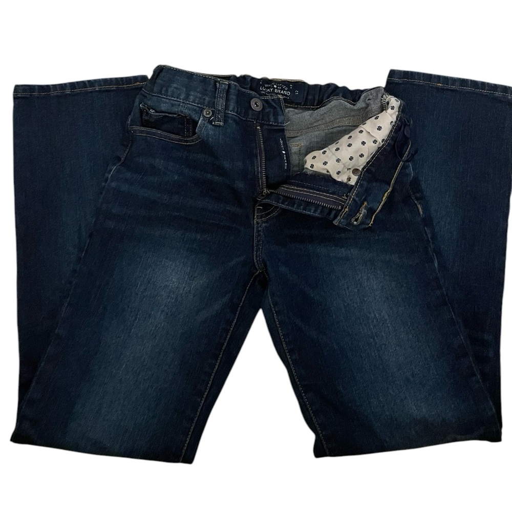 Sz:12 Lucky Brand  Boys Classic Straight Dark Blue Denim Jeans